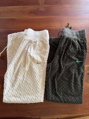 Nike Terry Cloth Joggers Duo — White and Black.